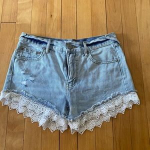 Free People Lace Trim Shorts Sz 25